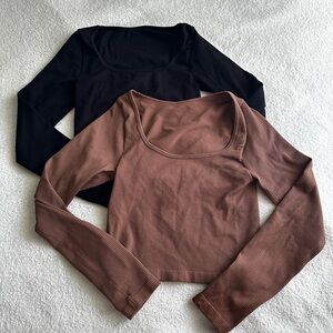 Stylish Black and Brown Crop Tops